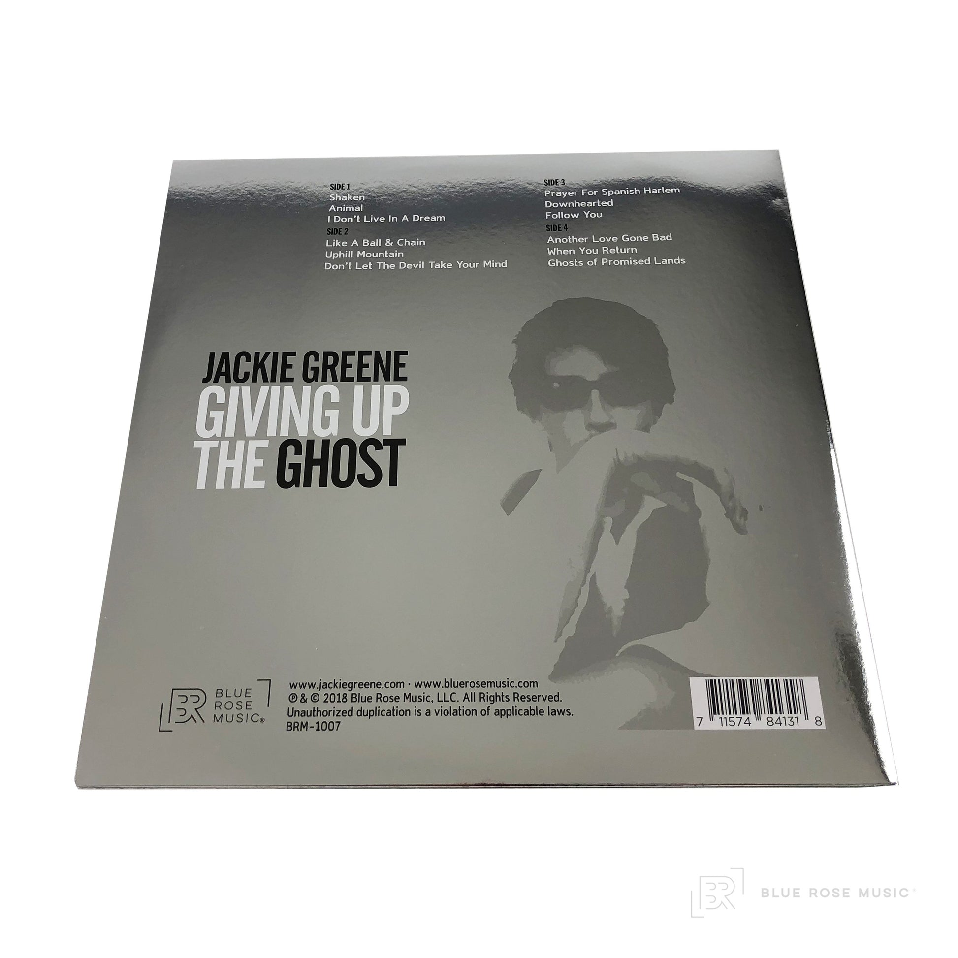 Jackie Greene's Giving Up the Ghost Vinyl Cover 180G, 12” GATEFOLD JACKET, METALLIC SILVER FOIL, DOWNLOAD CARD