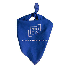 Dog bandana Blue Rose Music logo cute animal  100% Organic, 100% American Made.